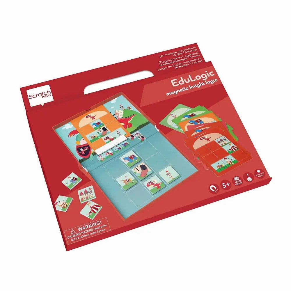 Spiel SCRATCH - Magnetlernspiel Ritter und Drachen