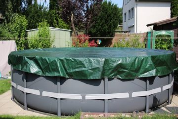 HC Garten & Freizeit Pool-Abdeckplane Sommer- & Winter-Abdeckplane für runde Pools 4,5-4,6 m (Set), Reißfest,Witterungsbeständig,hemmt Algenbildung