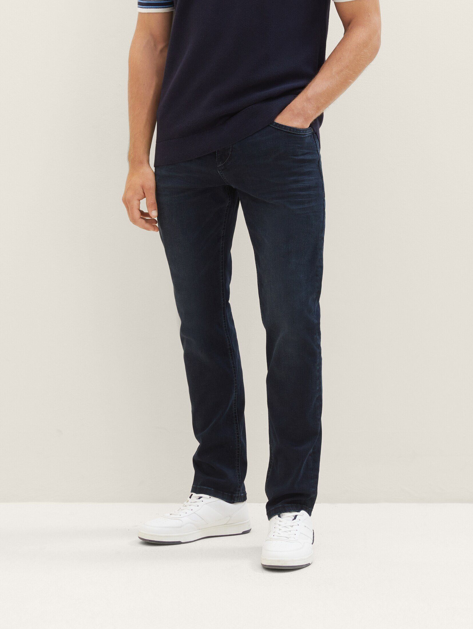 Tom Tailor Herren Jeans JOSH - Slim Fit - Blau - Blue Black Denim günstig online kaufen