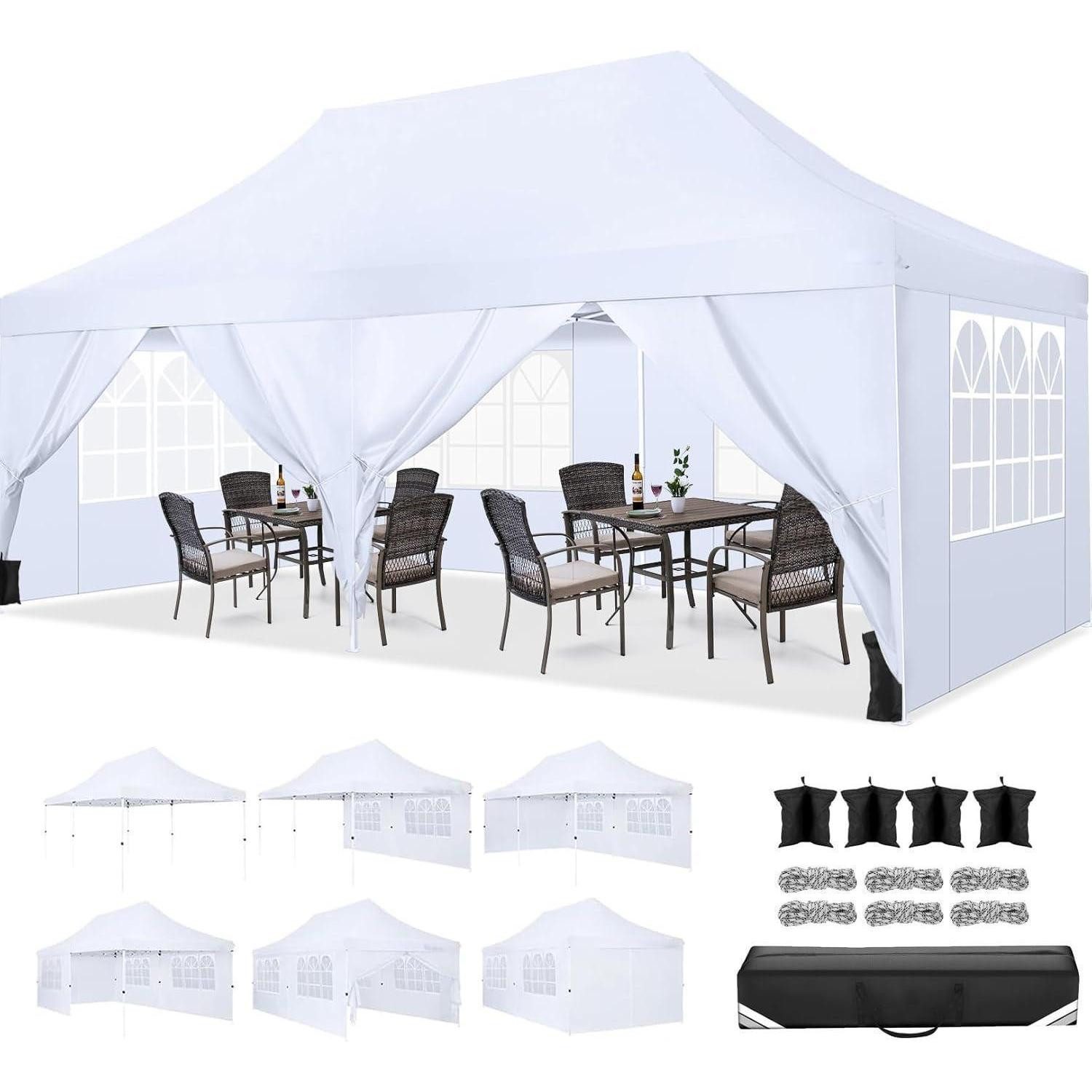 COBIZI Faltpavillon Faltpavillon 3x6m Wasserdicht Stabil Winterfest Partyzelt Pop up