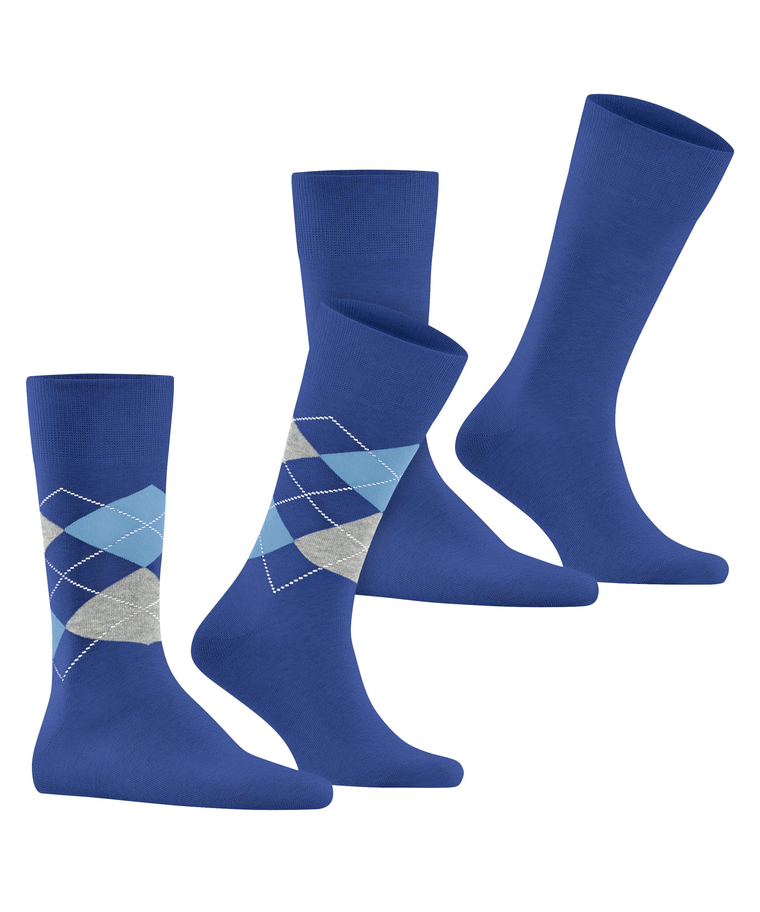 Burlington Socken Burlington Everyday Argyle Mix 2-Pack Herren (2-Paar) aus weicher gekämmter Baumwolle