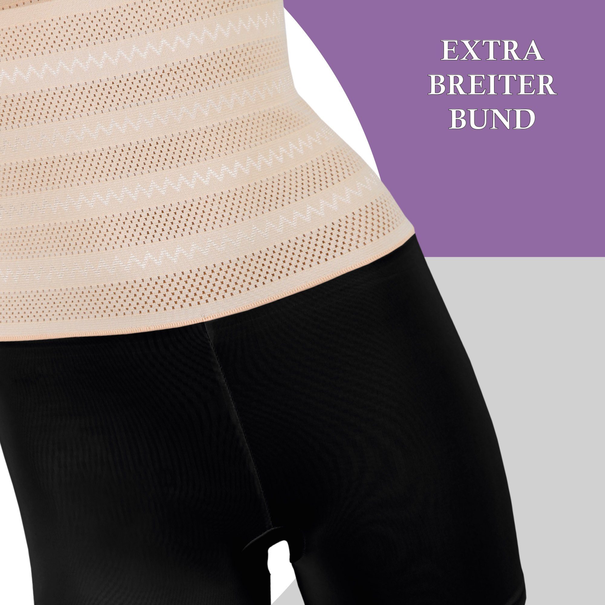 hemmy Fashion Miederslip Figurformender Mieder - Langbein Highwaist Miederpants Bauchweg Effekt, Shapewear Bodypants Hohe Taille