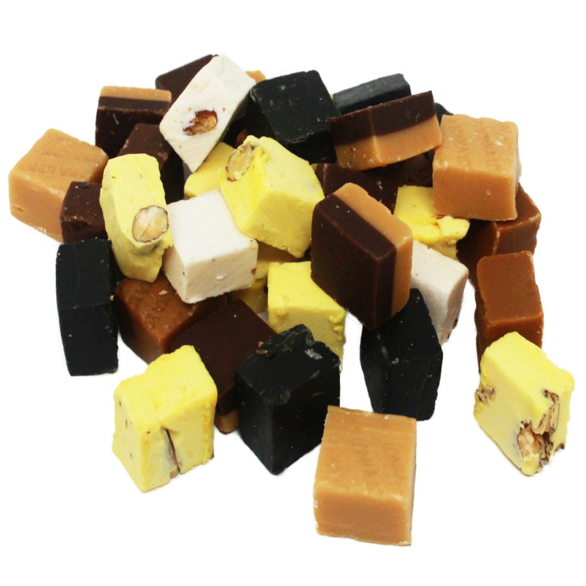 Fruchtgummi Bären & Co. Süßigkeit, Fudge Mix Vanille Cappuccino Limoncello Schokolade Nougat 175g