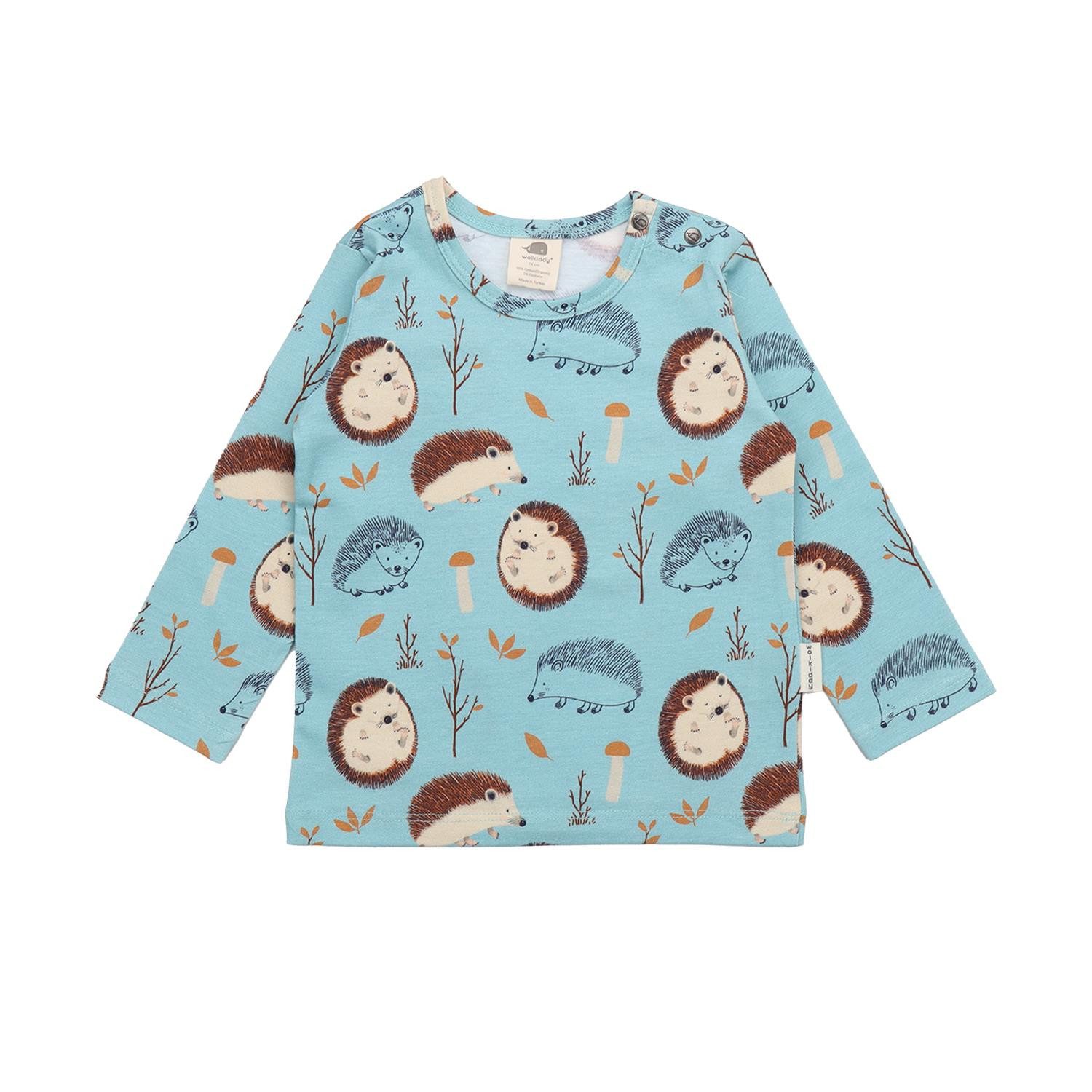 Walkiddy Langarmshirt Walkiddy mit Igelmotiv aus Bio Baumwolle Bio Baumwolle,GOTS,Kinderbekleidung,nachhaltige Klamotten,Langarm