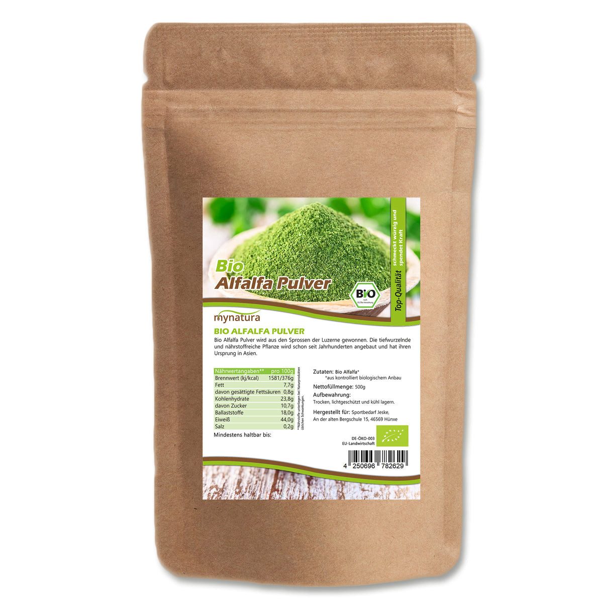 Mynatura Mynatura Bio Alfalfa Pulver Pulver, 1 er 500 g