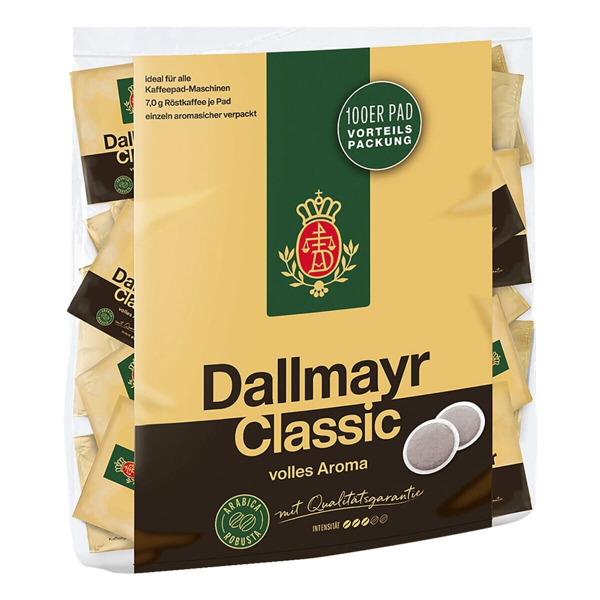 DALLMAYR Kaffee Classic - Großpack, 100 Pads