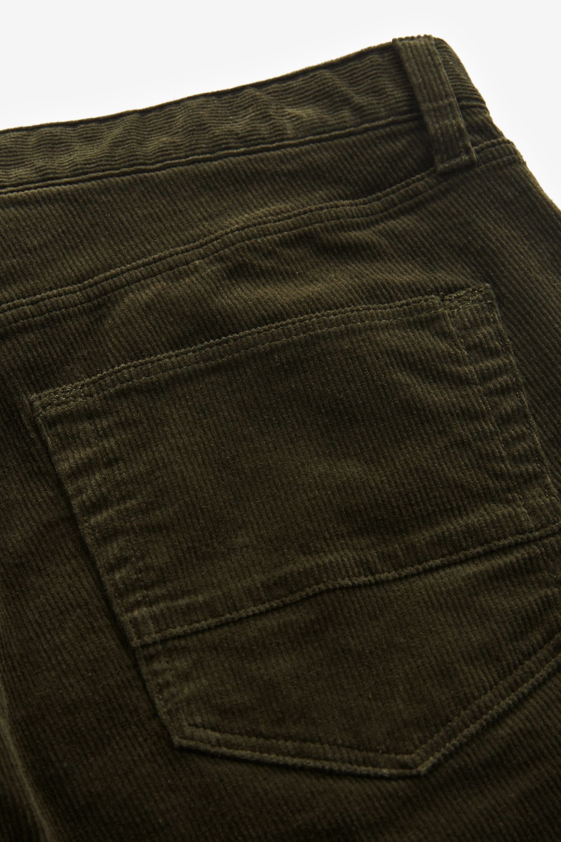 Straight 5-Pocket-Jeans (1-tlg) Cord Dark Straight-Jeans aus im Green Fit Next