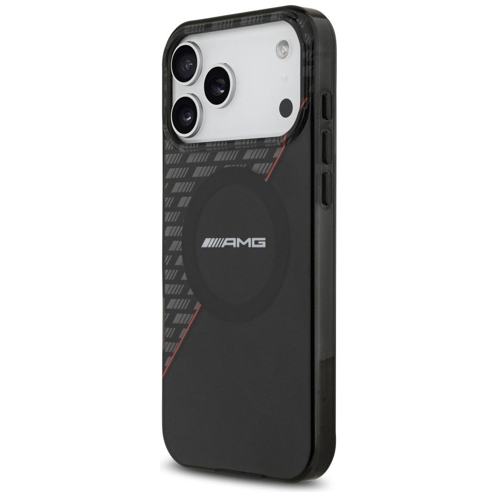 Mercedes Benz AMG Handyhülle MagSafe iPhone 17 Pro Max Kunststoff schwarz rot Logo 6,9 Zoll, Kantenschutz
