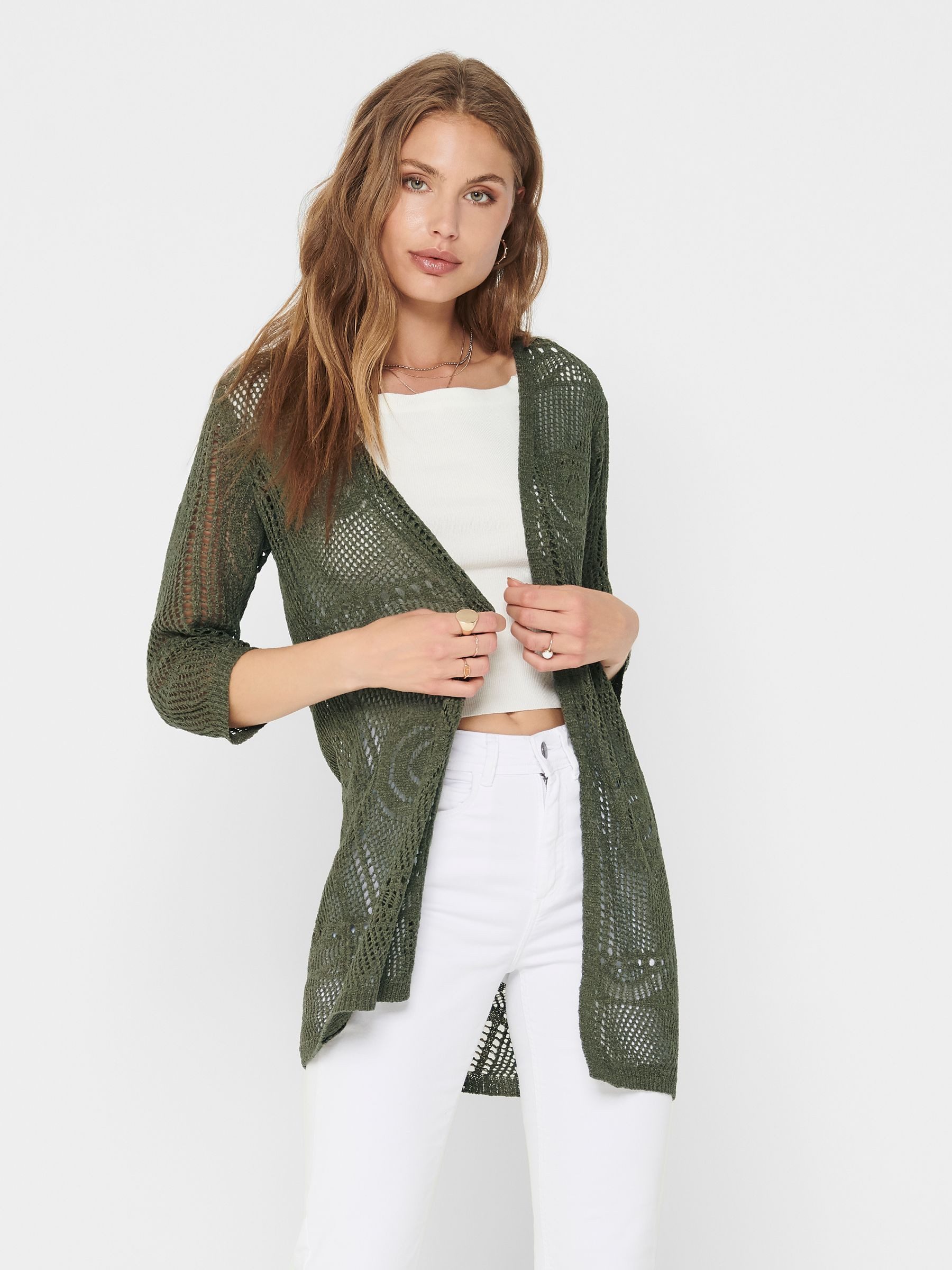 JACQUELINE de YONG Cardigan Strickjacke V-Ausschnitt günstig online kaufen