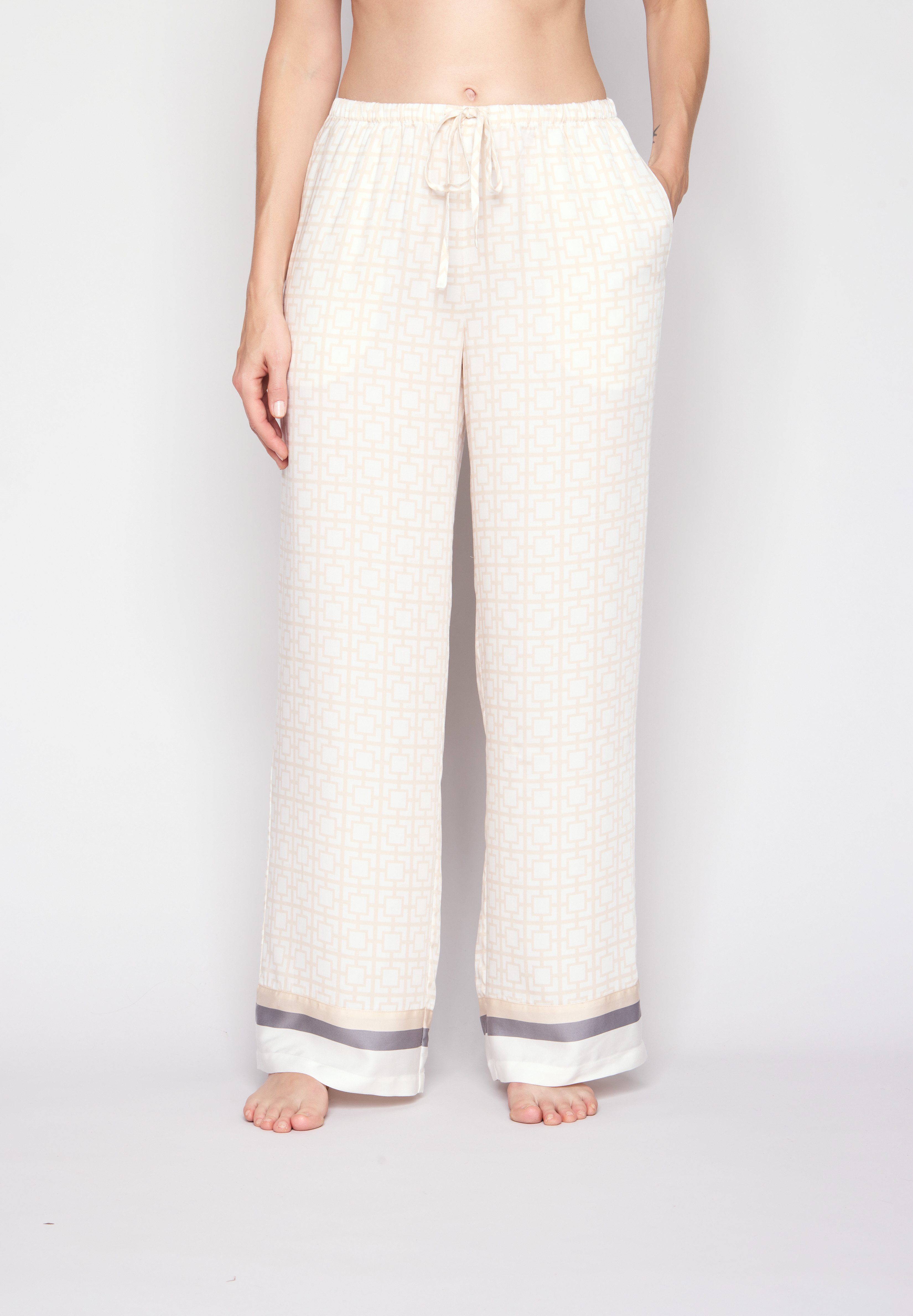 JOOP! Pyjamahose Modern Essence mit seitlichen Taschen, vorn zum Binden