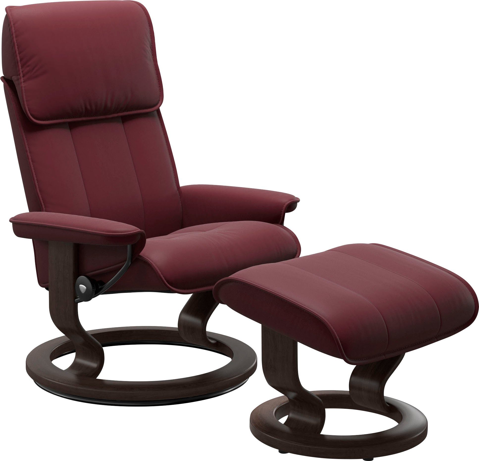 Stressless® Relaxsessel Admiral (Set, Relaxsessel inkl. Hocker), mit Classic Base, Größe M & L, Gestell Wenge