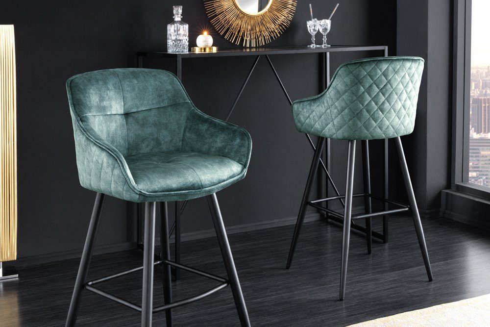 riess-ambiente Barhocker EUPHORIA petrol / schwarz günstig online kaufen