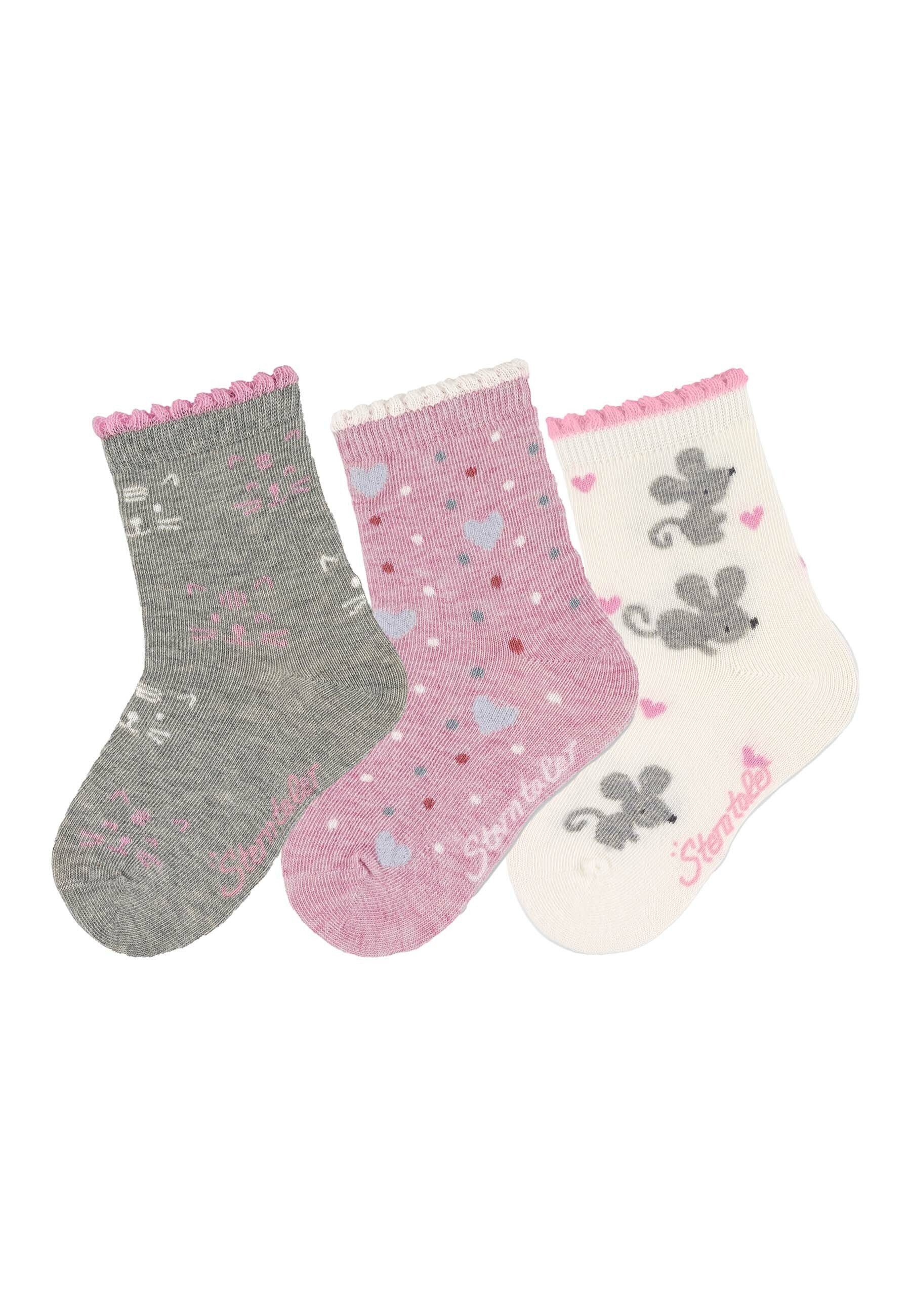Feinsöckchen Socken 3er-Pack Katze