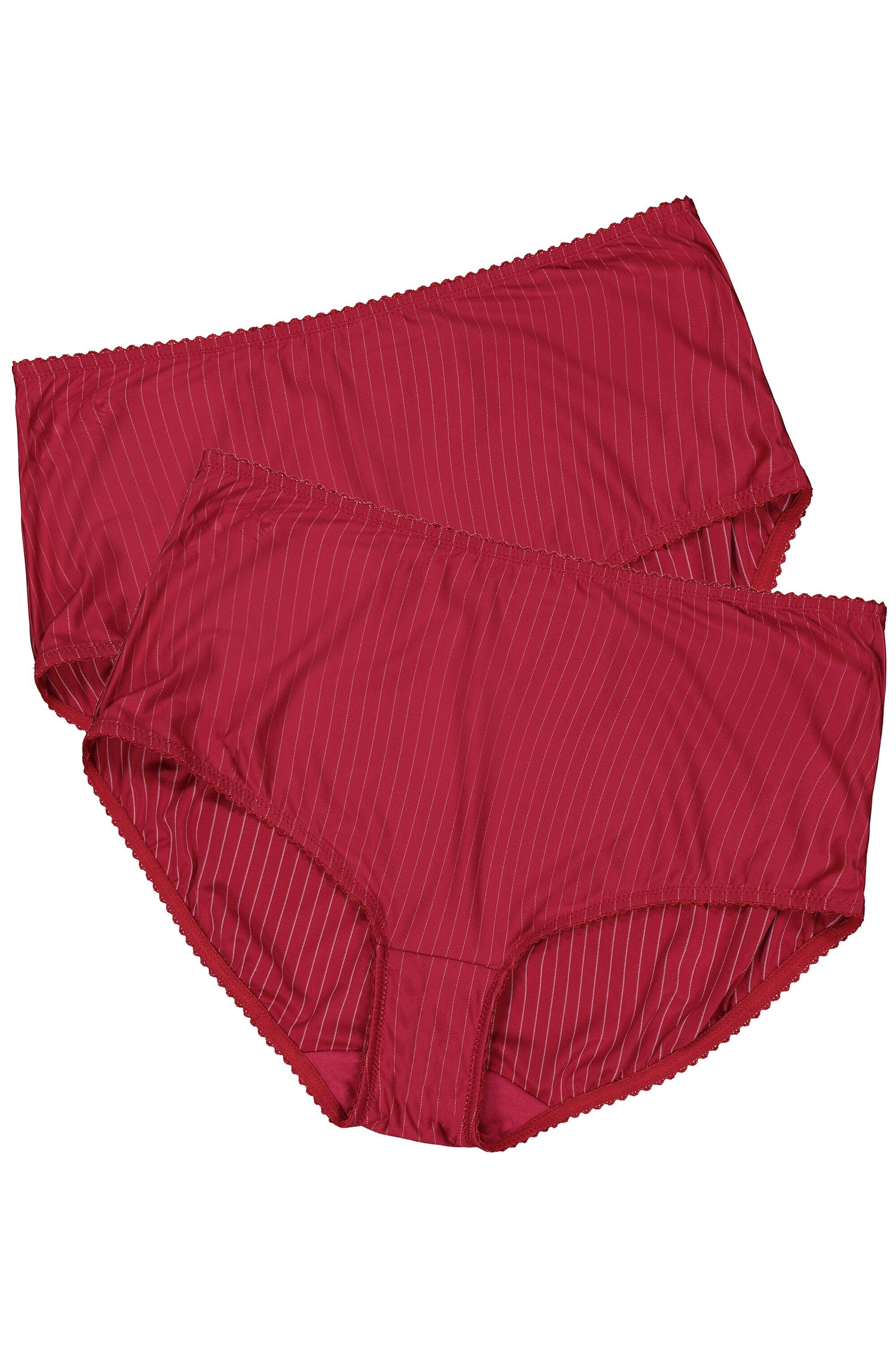 Ulla Popken Midislip Midislips 2er-Pack Nadelstreifen (2-St)