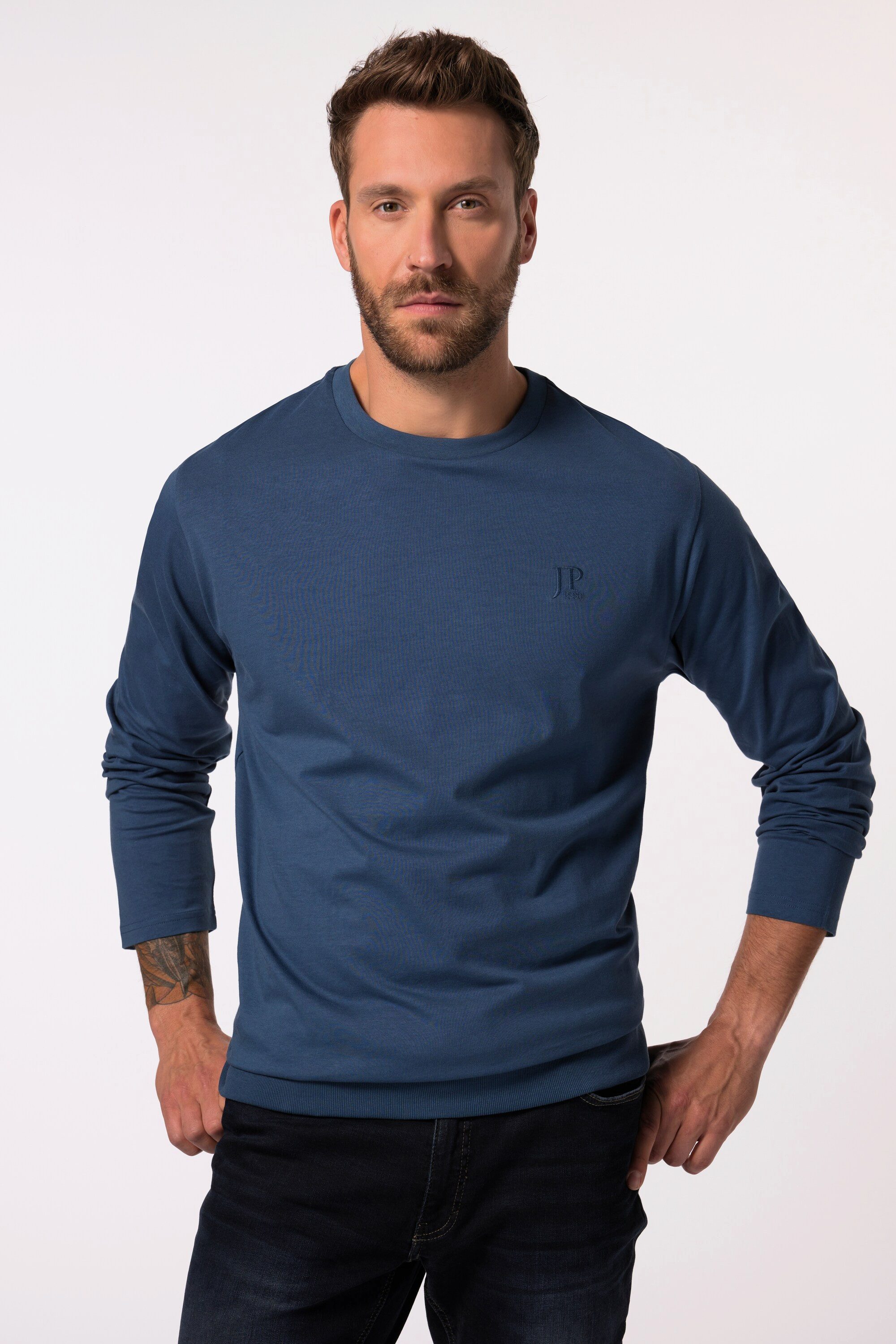 JP1880 T-Shirt JP1880 Langarmshirt Bauchfit Basic Rundhals günstig online kaufen