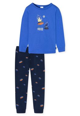 Schiesser Pyjama "Boys World" (2 tlg) vorn mit Alien-Motiv und Schriftzug "MARS FRIENDS"