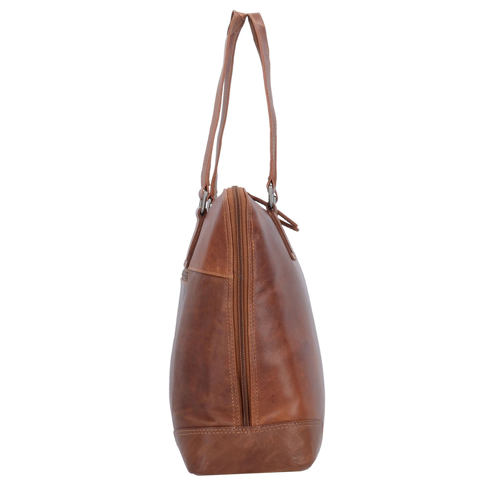 Brand Pull cognac Up, Wax Schultertasche The Chesterfield Leder