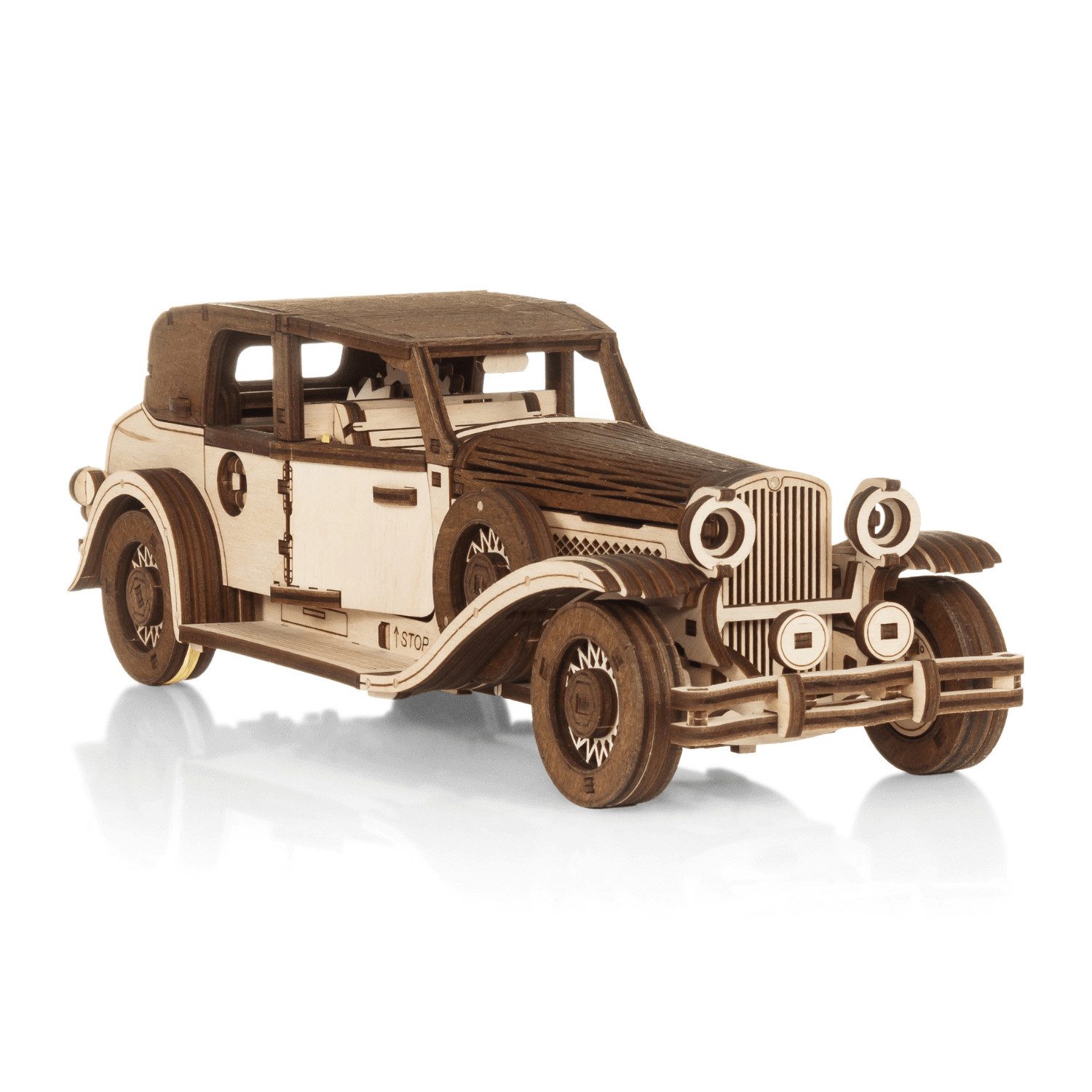 Eco Wood Art Modellbausatz Eco-Wood-Art Ferdinand Retro-Auto Mechanisches H günstig online kaufen
