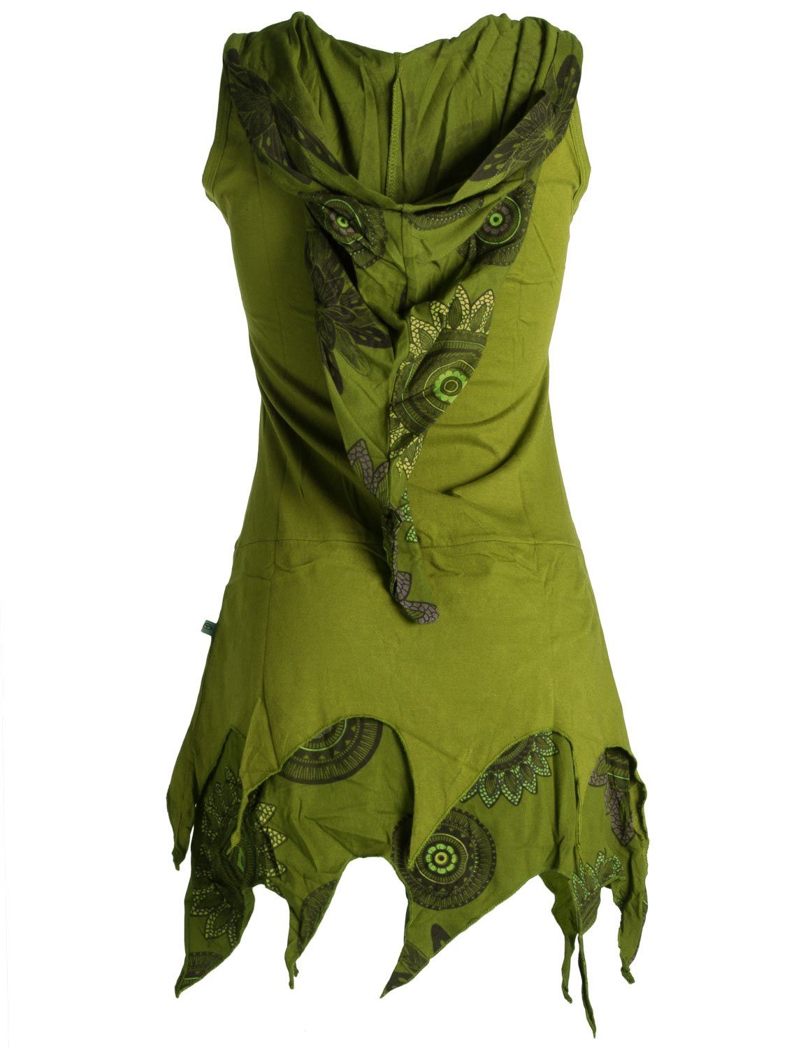 Vishes Tunikakleid Zipfelige Elfentunika Lagenlook Blumen bedruckt Hippie, günstig online kaufen