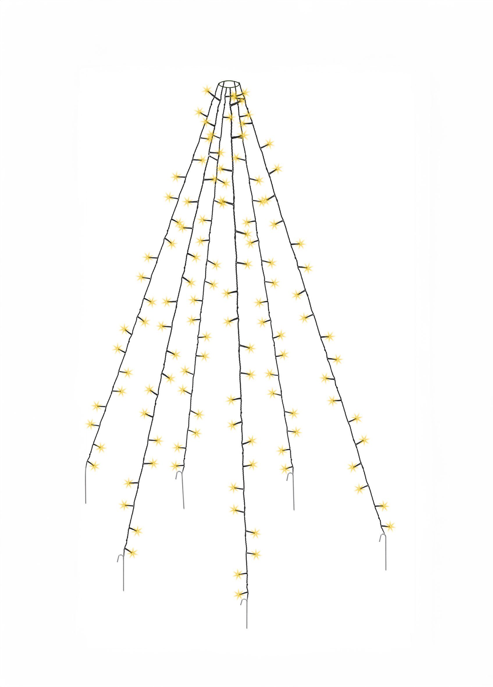 Spetebo LED-Lichternetz LED Fahnenmast Lichterkette 120 günstig online kaufen