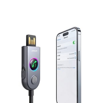 JOYROOM Kabelloser Autoempfänger Bluetooth Technologie – Grau 100 cm mit LED Stereoanlage
