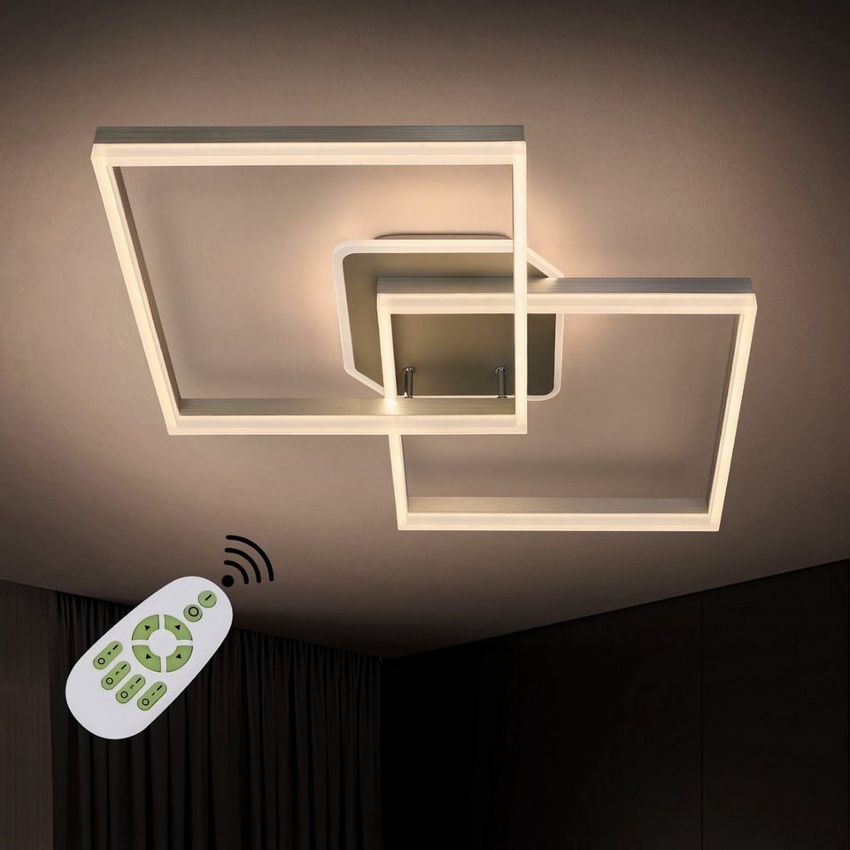 ZMH LED Deckenleuchte »Deckenlampe Dimmbar mit Fernbedienung 20W 20cm  Moderne quadratische Schlafzimmerlampe Küchenlampe«