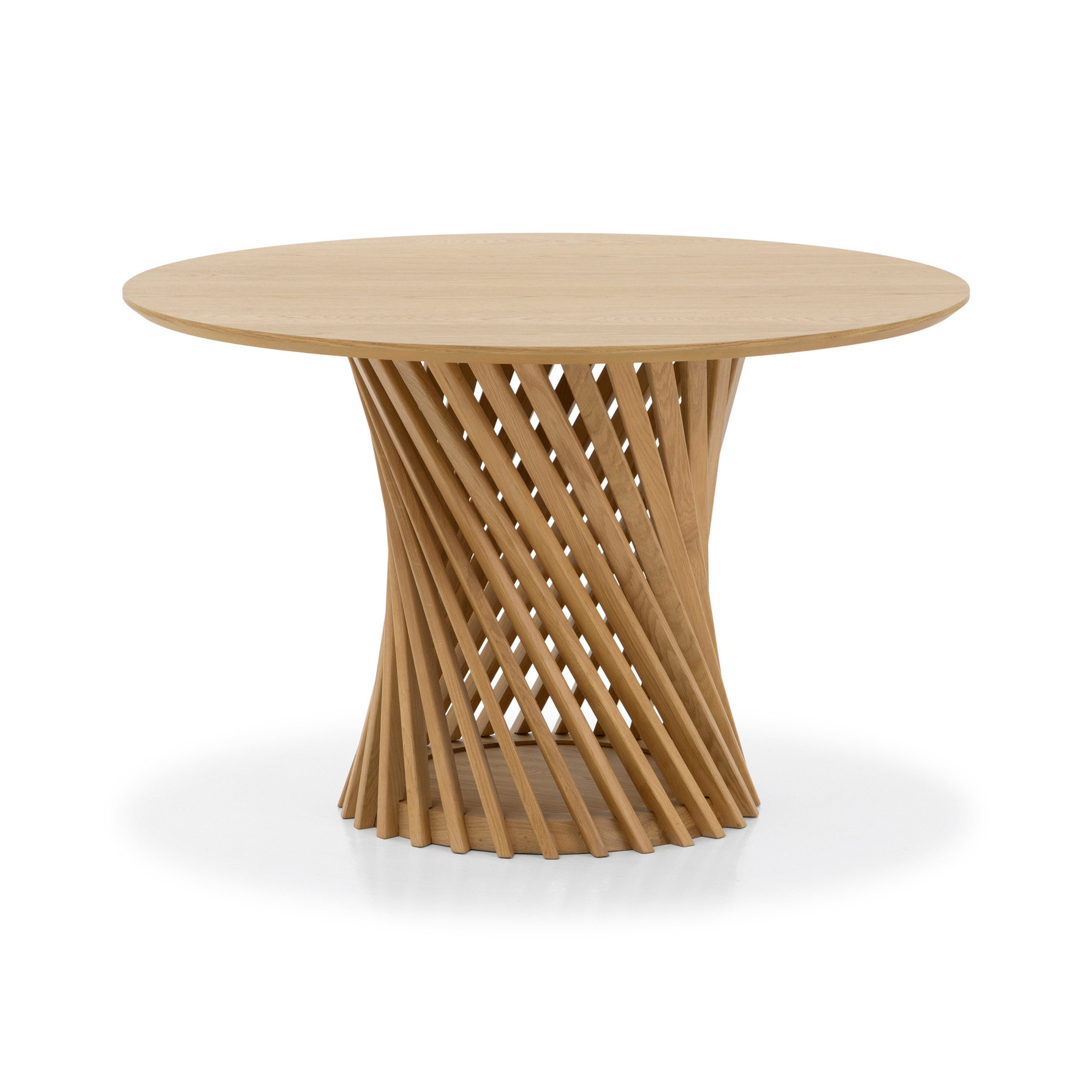 Esstisch Emma Ø120 cm aus massiver Eiche, rund, skandinavisches Design