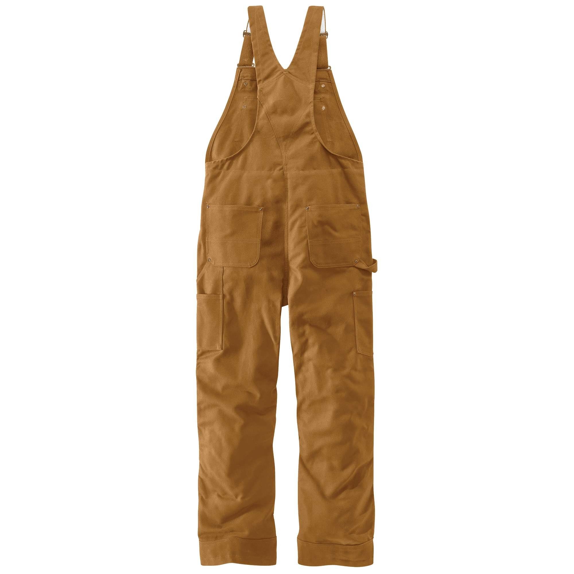 Carhartt Arbeitslatzhose FIRM DUCK INSULATED BIB (1-tlg) mit seitlichem Schnellverschluss von Knöchel bis Hüfte