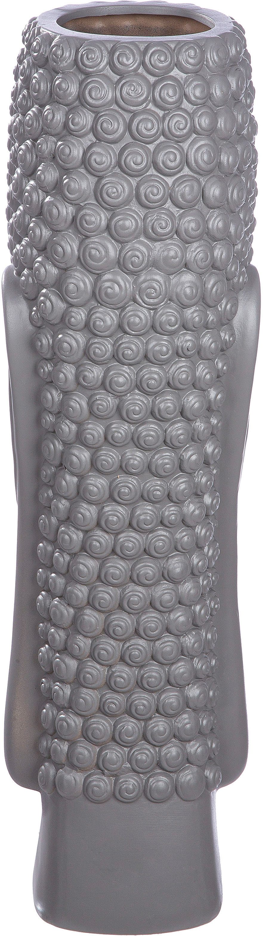 Casablanca by Gilde Bodenvase Bodenvase "Buddha" grau (1 St) günstig online kaufen