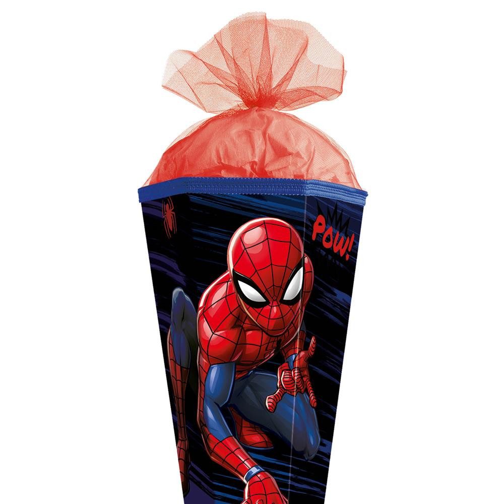 Roth Schultüte Marvel Spiderman, 100 cm, eckig, Tüllverschluss, Roth-Spitze, Zuckertüte