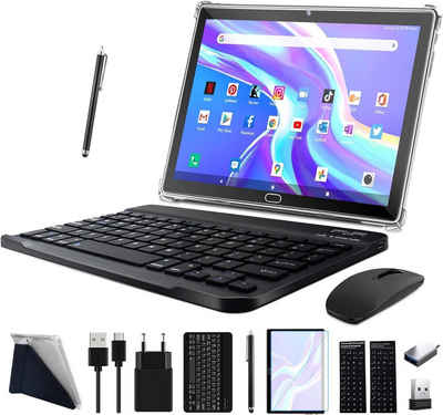 FEONAL 2023 Neueste Mit Tastatur Maus Stift Tablet (10.1", 64 GB, Android 11, 4G LTE, Mit 2 SIM 1 SD4GB RAM SD Max 512GB-Octa-Core Bluetooth WLAN GPS Typ C)