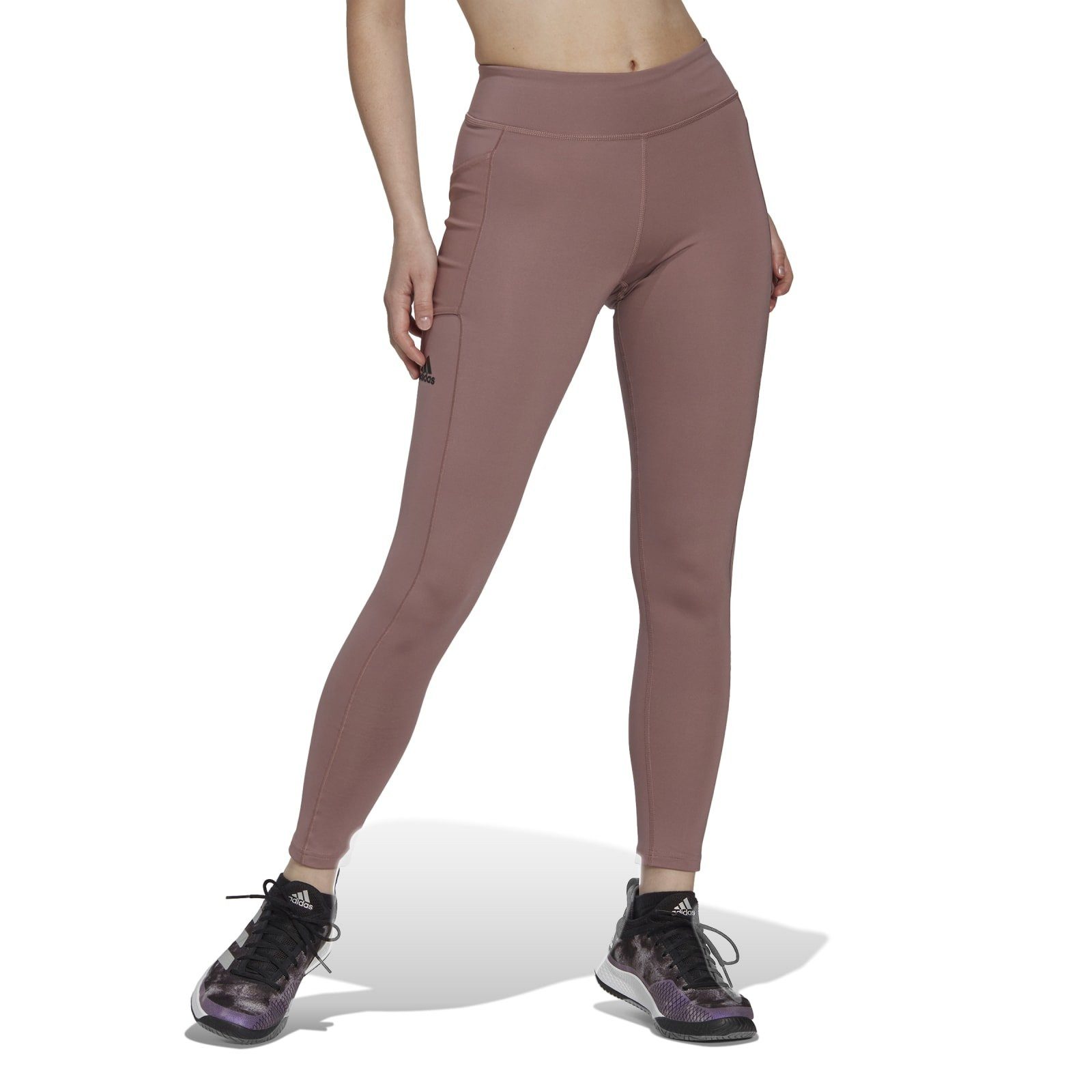 adidas Performance Trainingshose Match Tight (enganliegend, breiter Bund, schmal) rotbraun Damen