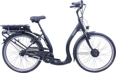 HAWK Bikes E-Bike HAWK eCity Comfort, 7 Gang Shimano Nexus 7-Gang Schaltwerk, Frontmotor 250 W