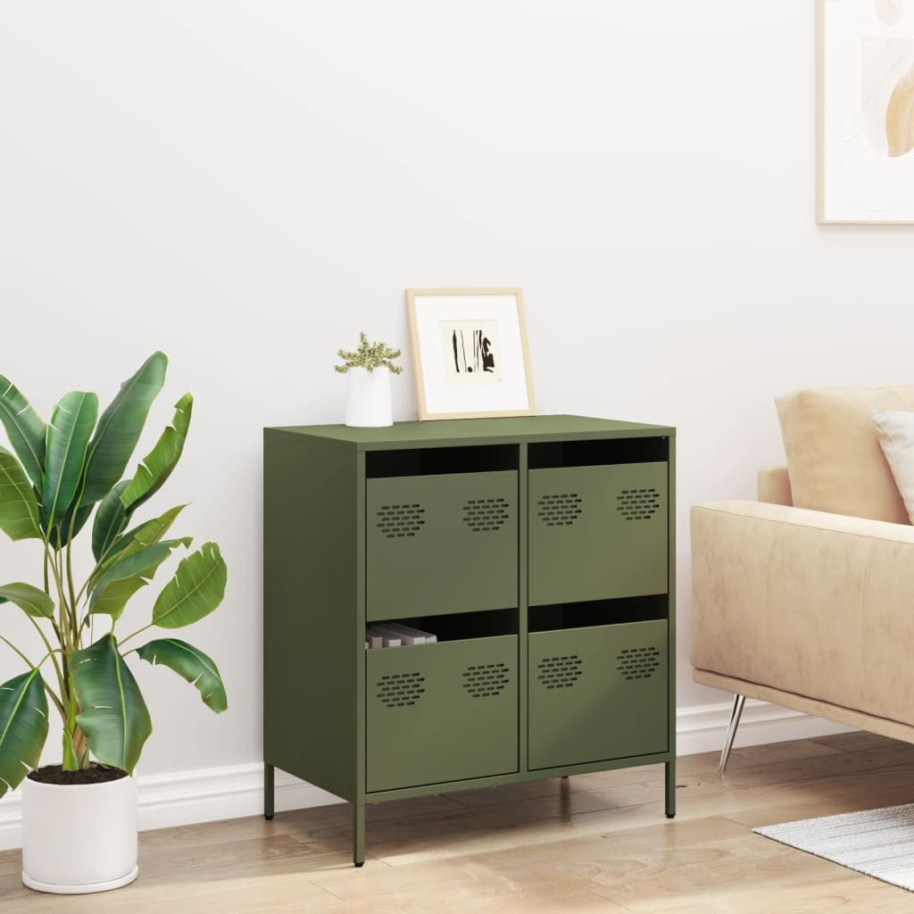 vidaXL Sideboard Sideboard Olivgrün 68x39x73,5 cm günstig online kaufen
