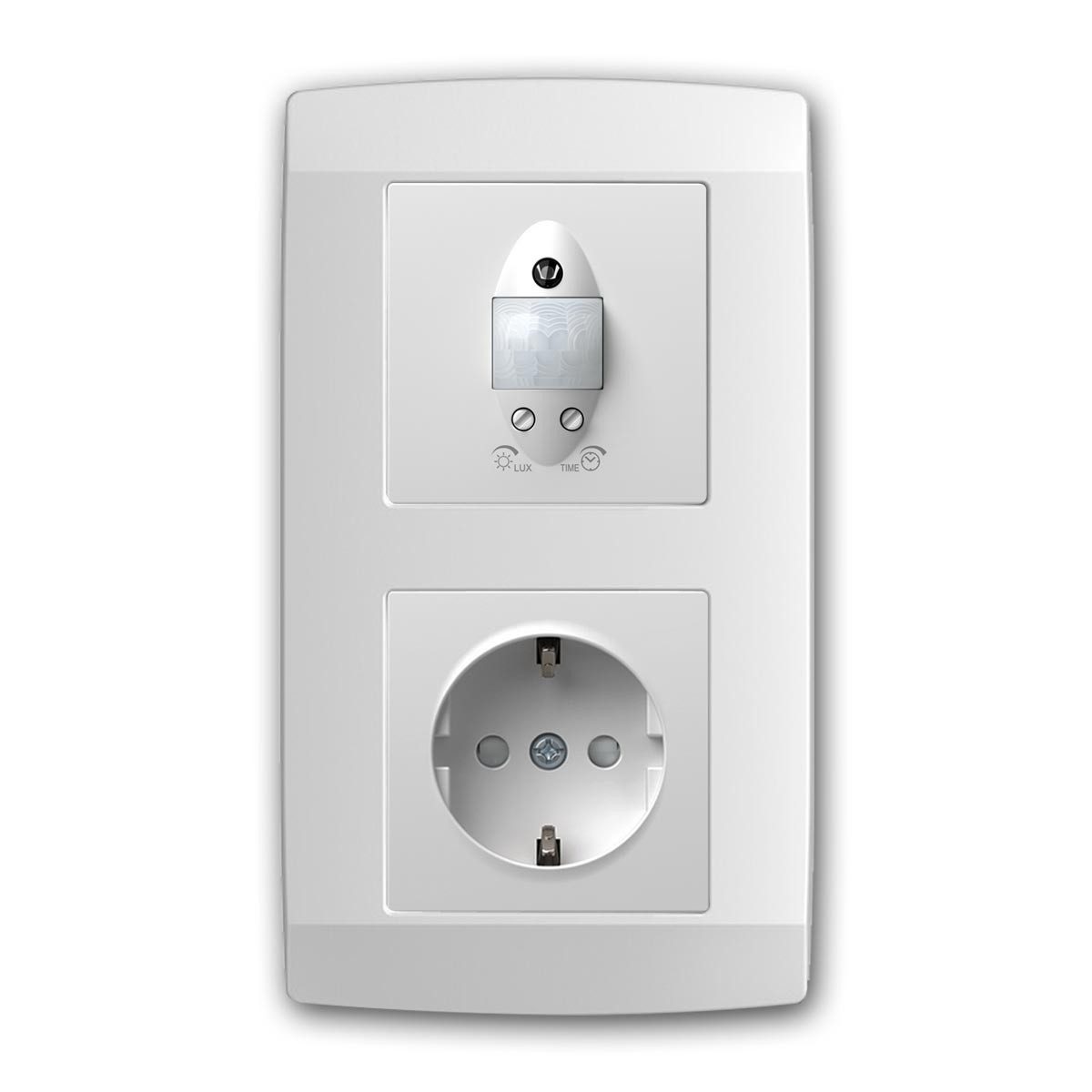 TEM Bewegungsmelder LOGIQ Bewegungsmelder IR mit Steckdose weiß