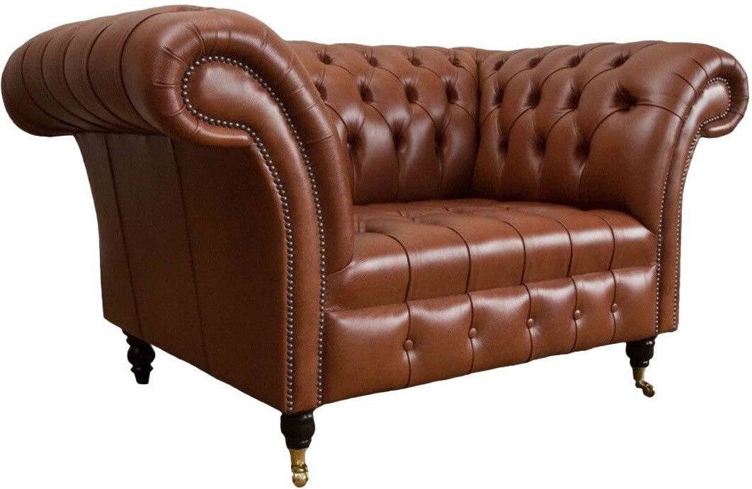 Xlmoebel Chesterfield-Sessel Textil-Sessel im Chesterfield-Stil mit bequemer Polsterung (1-St., 1.5 Sitzer Sofa), Hergestellt in Europa