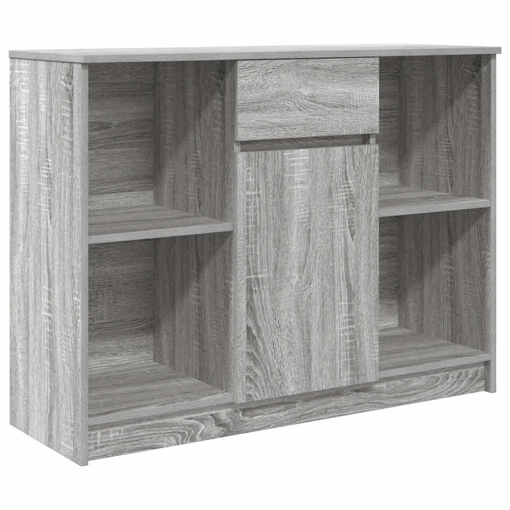 vidaXL Sideboard Sideboard mit Schublade Grau Sonoma 101x35x76 cm Holzwerkstoff (1 St)
