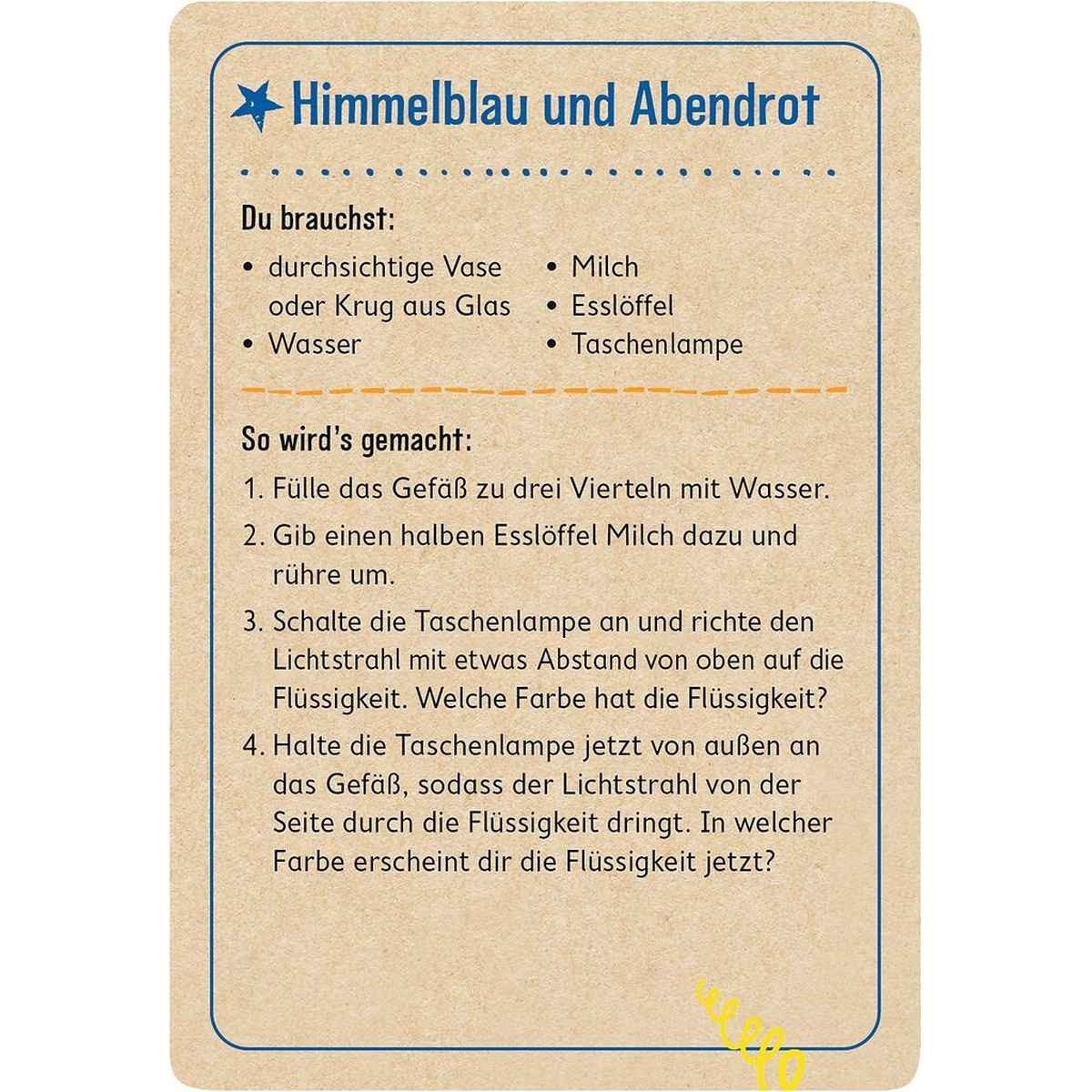 Moses. Verlag Kreativset 75 Experimente für draußen Kinder ab 8 Jahren PhänoMINT Karten