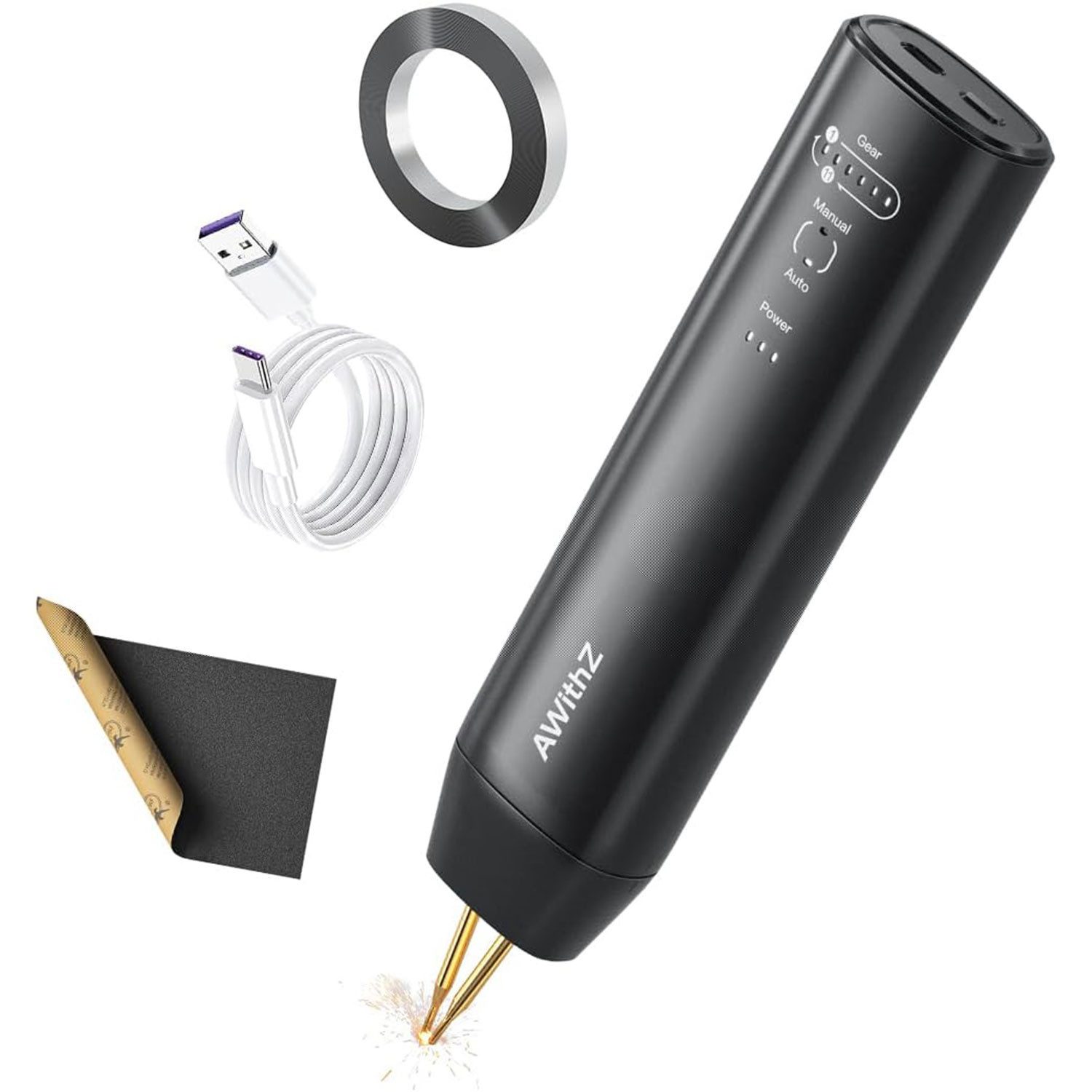 Refttenw Elektroschweißgerät Schweißgerät für DIY Batterien 11 einstellbaren Gängen Batterien, mit automatischen und manuellen Modi