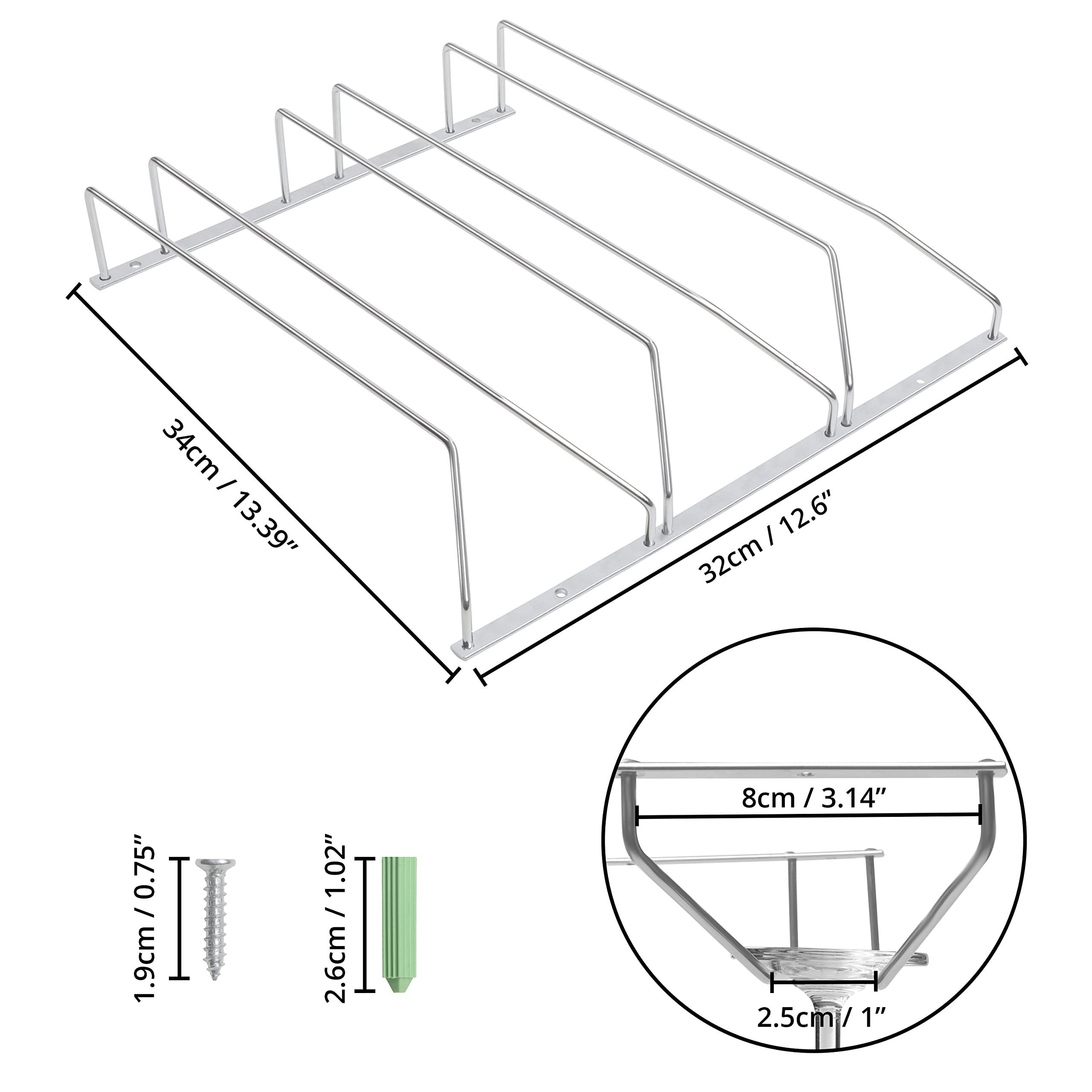 Thumbnail - Kurtzy Aufbewahrungsdose Stainless Steel Wine Glass Holder (1 St)