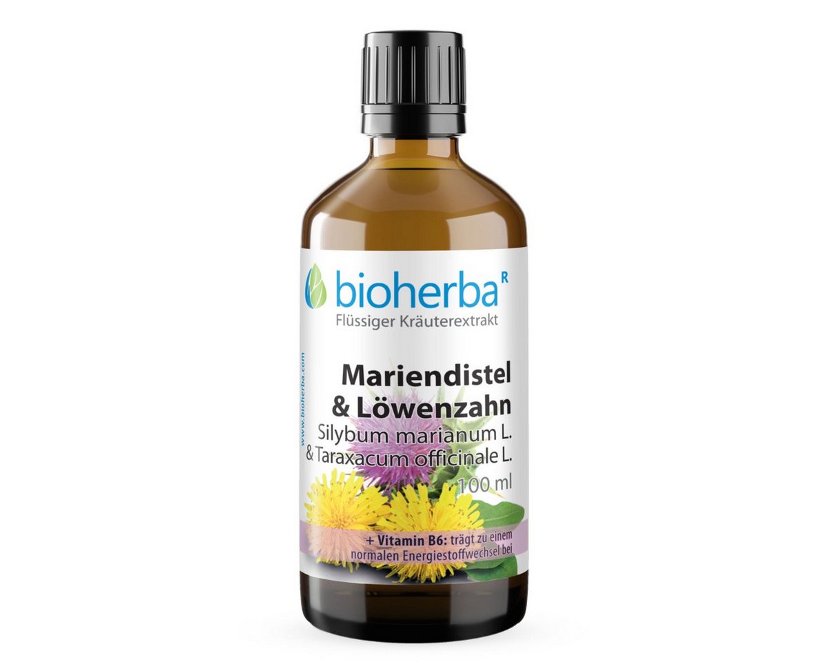 BIOHERBA R Bioherba Mariendistel & Löwenzahn Tropfen Tinktur 100 ml Glasflasche, 1 er
