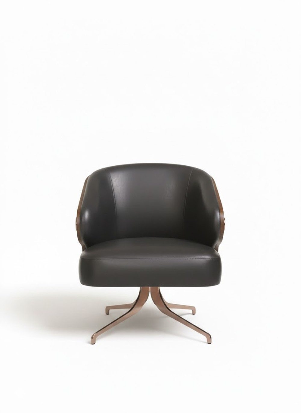Xlmoebel Loungesessel Schwarzer Sessel im modern-klassischen Stil mit Holzrahmen (1-St., Einzelsessel), Made in Europa