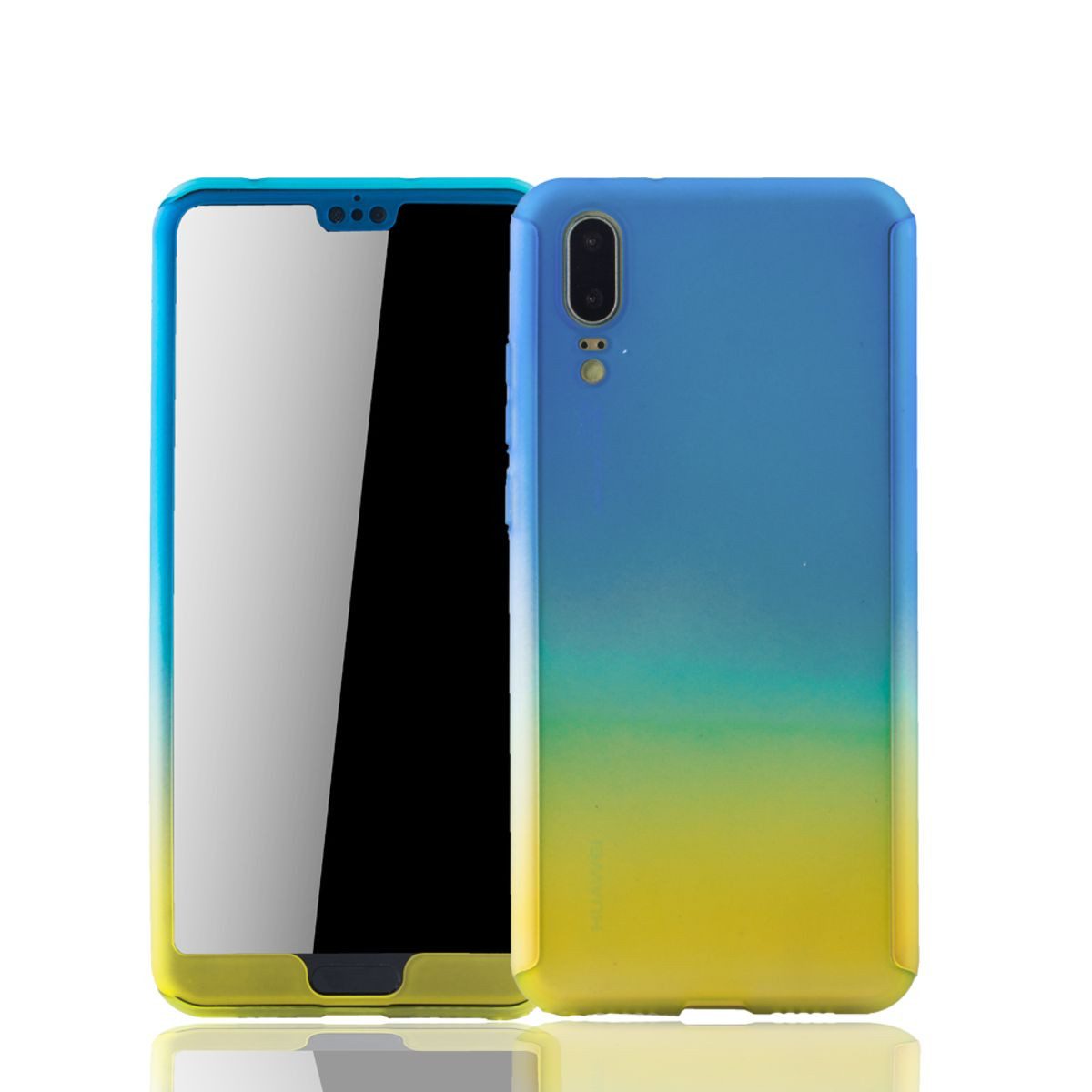 König Design Handyhülle Huawei P20, Huawei P20 Handyhülle 360 Grad Schutz Full Cover Mehrfarbig