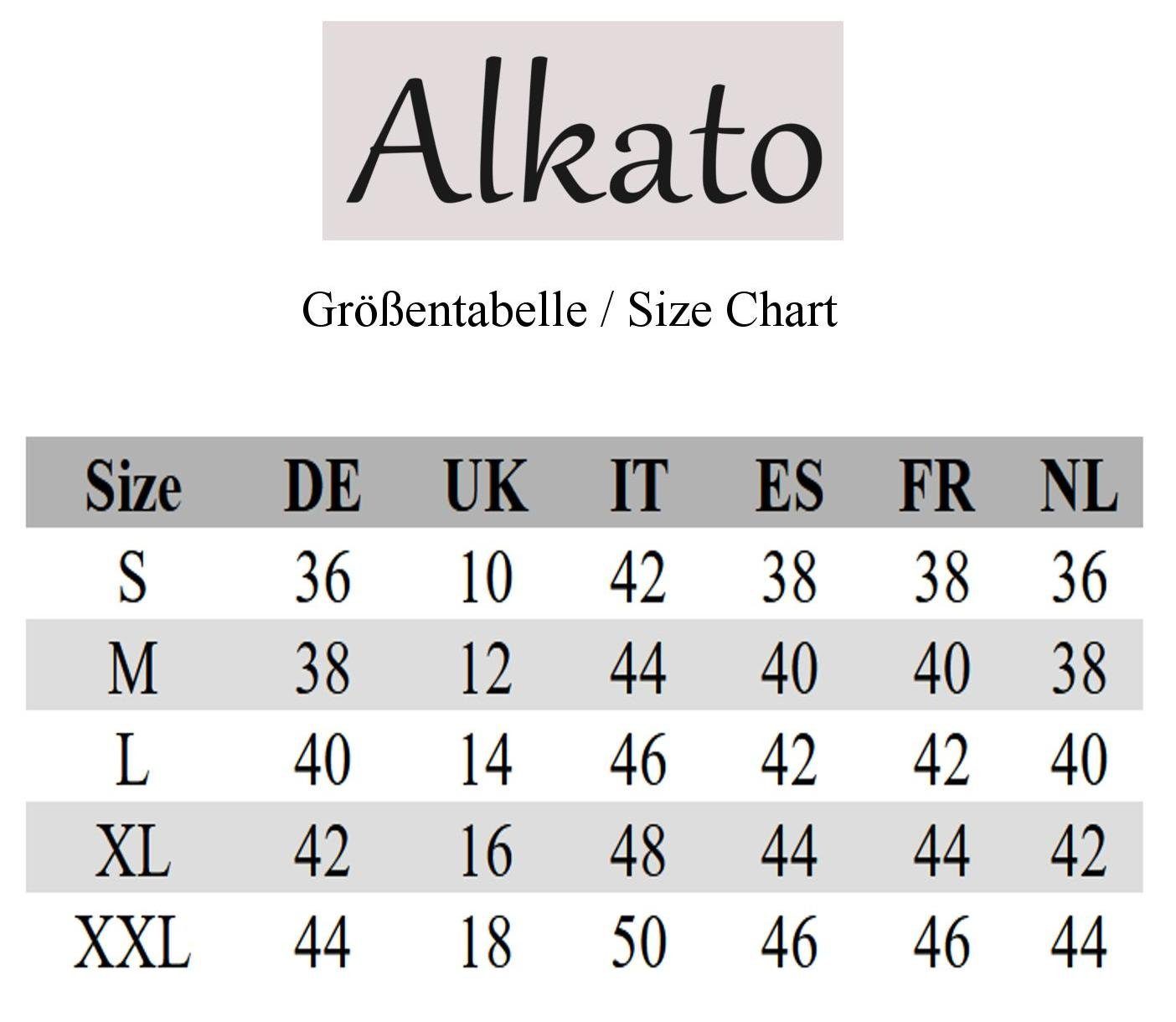 Alkato Longshirt Alkato Damen Viskose Shirt 3/4 Arm Longshirt Top günstig online kaufen