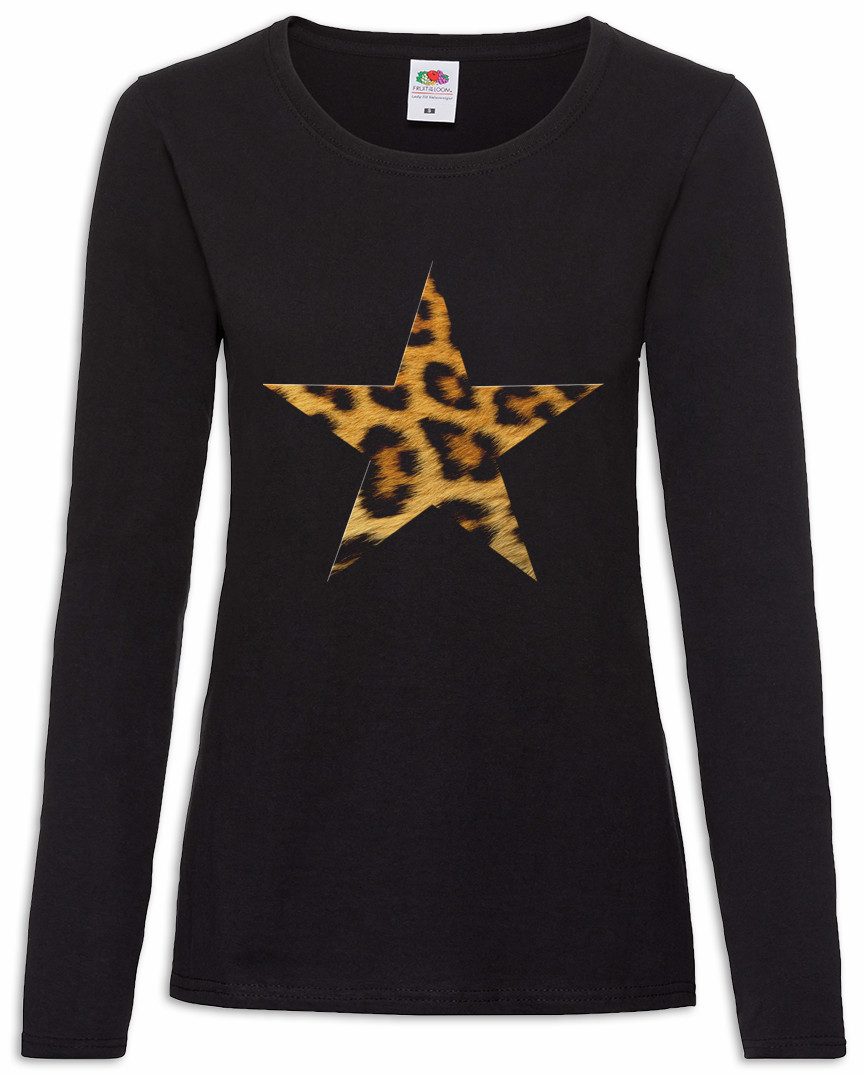 Urban Backwoods Langarmshirt Rockabella Star II Damen Langarmshirt Tattoo Nautical Rockabilly (1-tlg) Jaguar Leopard Stern Oldschool