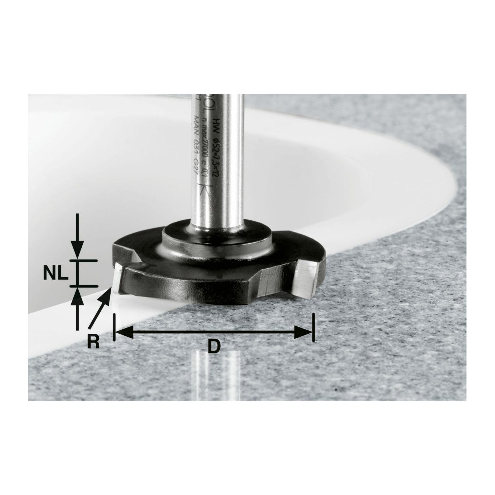 FESTOOL Abrundfräser Festool Planfräser HW Schaft 12 mm HW D 52/R1ss S12