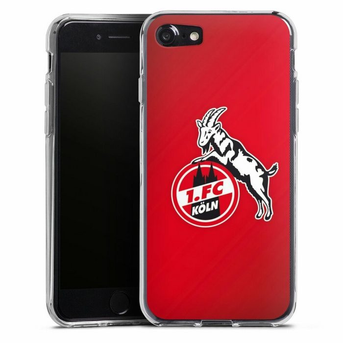 DeinDesign Handyhülle 1. FC Köln Offizielles Lizenzprodukt EffZeh 1. FC Köln rot Apple iPhone SE (2022) Silikon Hülle Bumper Case Handy Schutzhülle