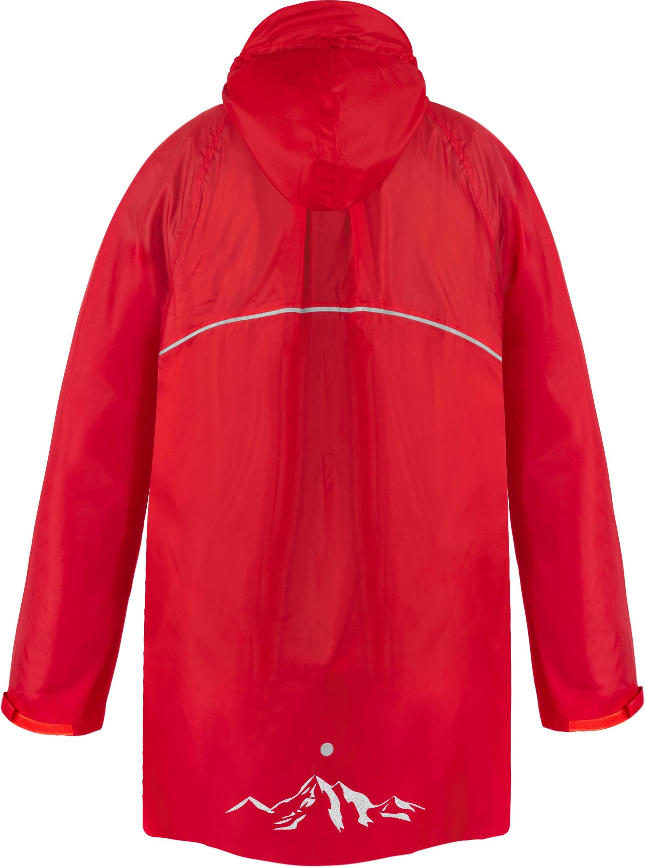 normani Regenponcho Kinder Regenponcho Mawsynram Wasserdichter Regencape mit Ärmeln - 3M™ Scotchlite™ Reflektor – Bild 3 von 5