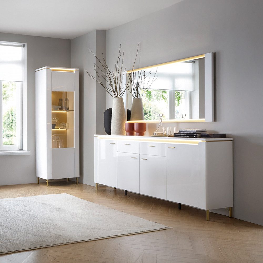 Lomadox Wohnzimmer-Set LUKA-129, (Mega-Spar-Set, 3-St., Sideboard günstig online kaufen