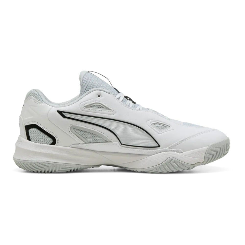 PUMA Hallen-Indoorschuhe Solarstrike 4 weiss/grau Herren Badmintonschuh